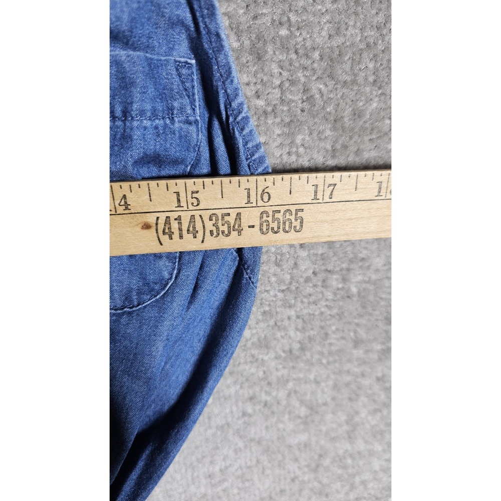Old Navy Wrap Tank Dress Womens Sz XS Blue Chambray Denim Medium Wash Sleeveless - Picture 6 of 8